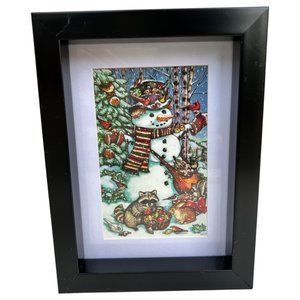 🌸6/$20🌸  Snowman Print in Black Frame